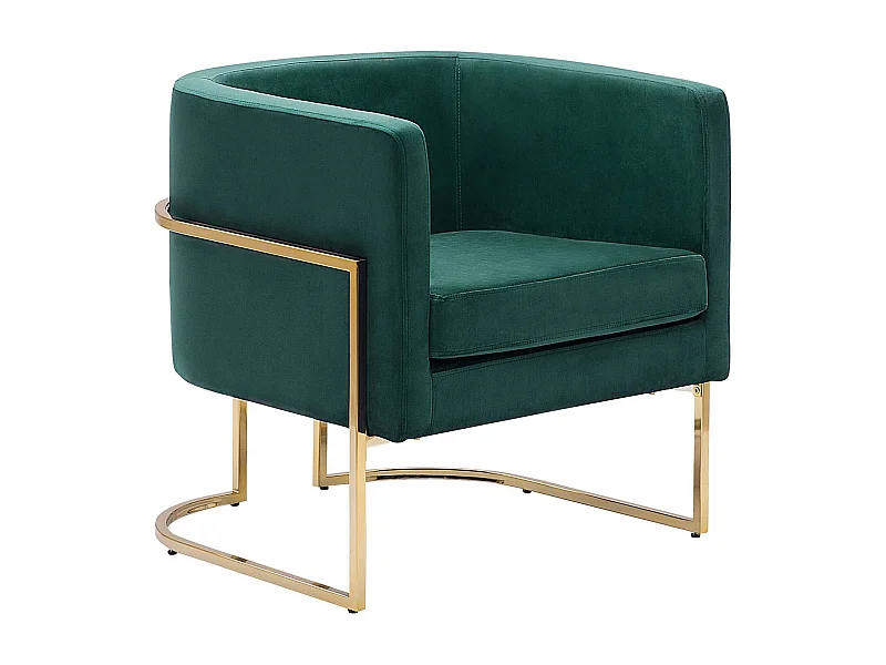 Fauteuil SIRKKA Fluweel Donkergroen