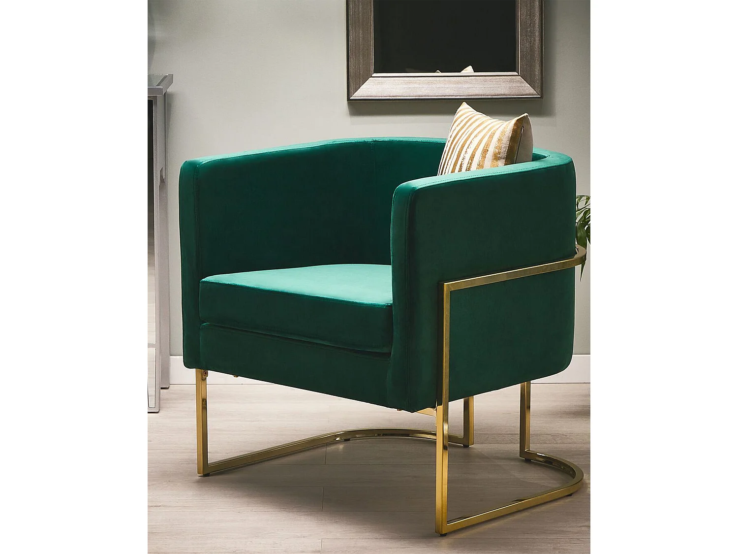 Sillón SIRKKA Terciopelo Verde oscuro