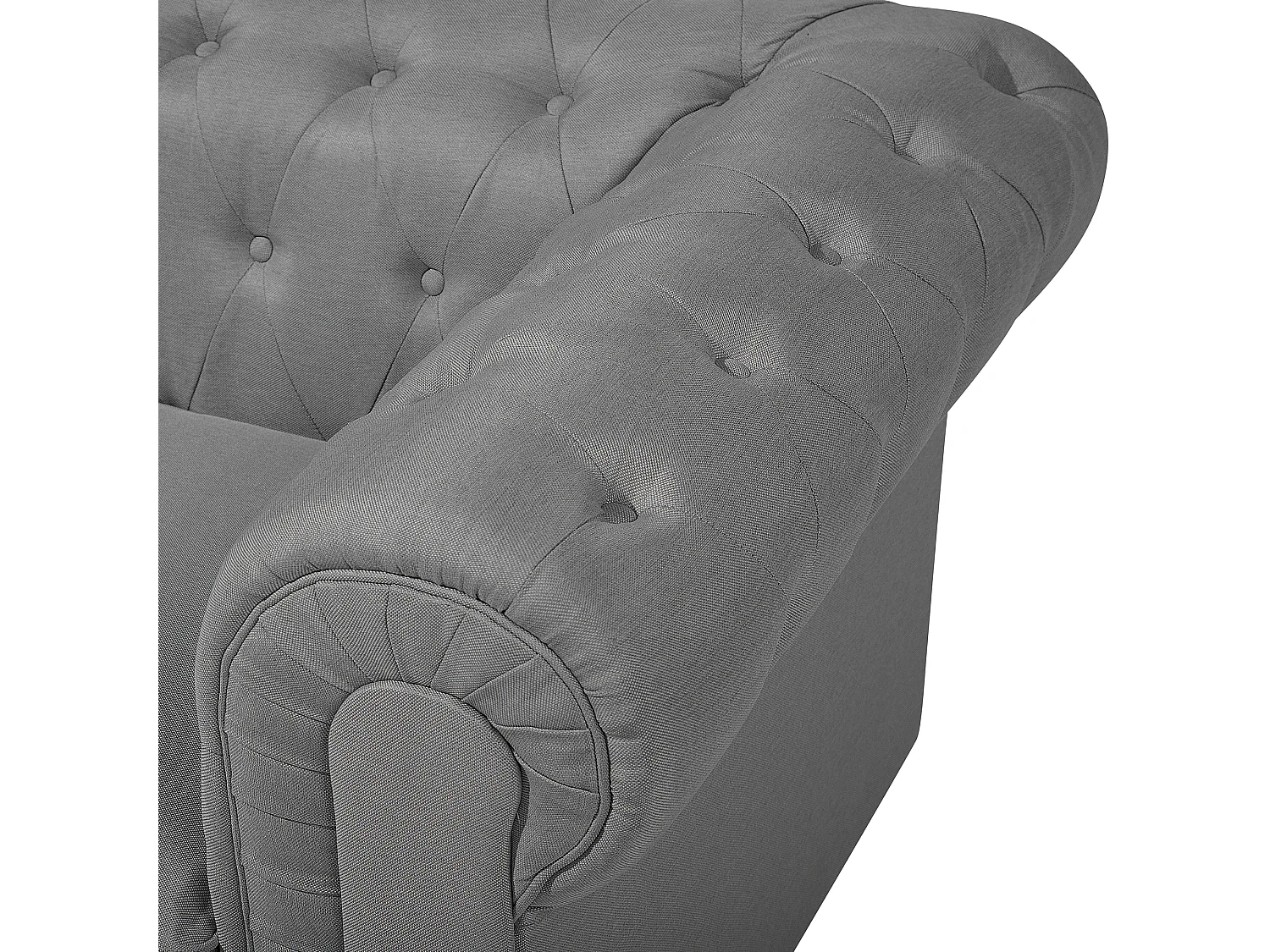 Fauteuil CHESTERFIELD Tissu Gris clair