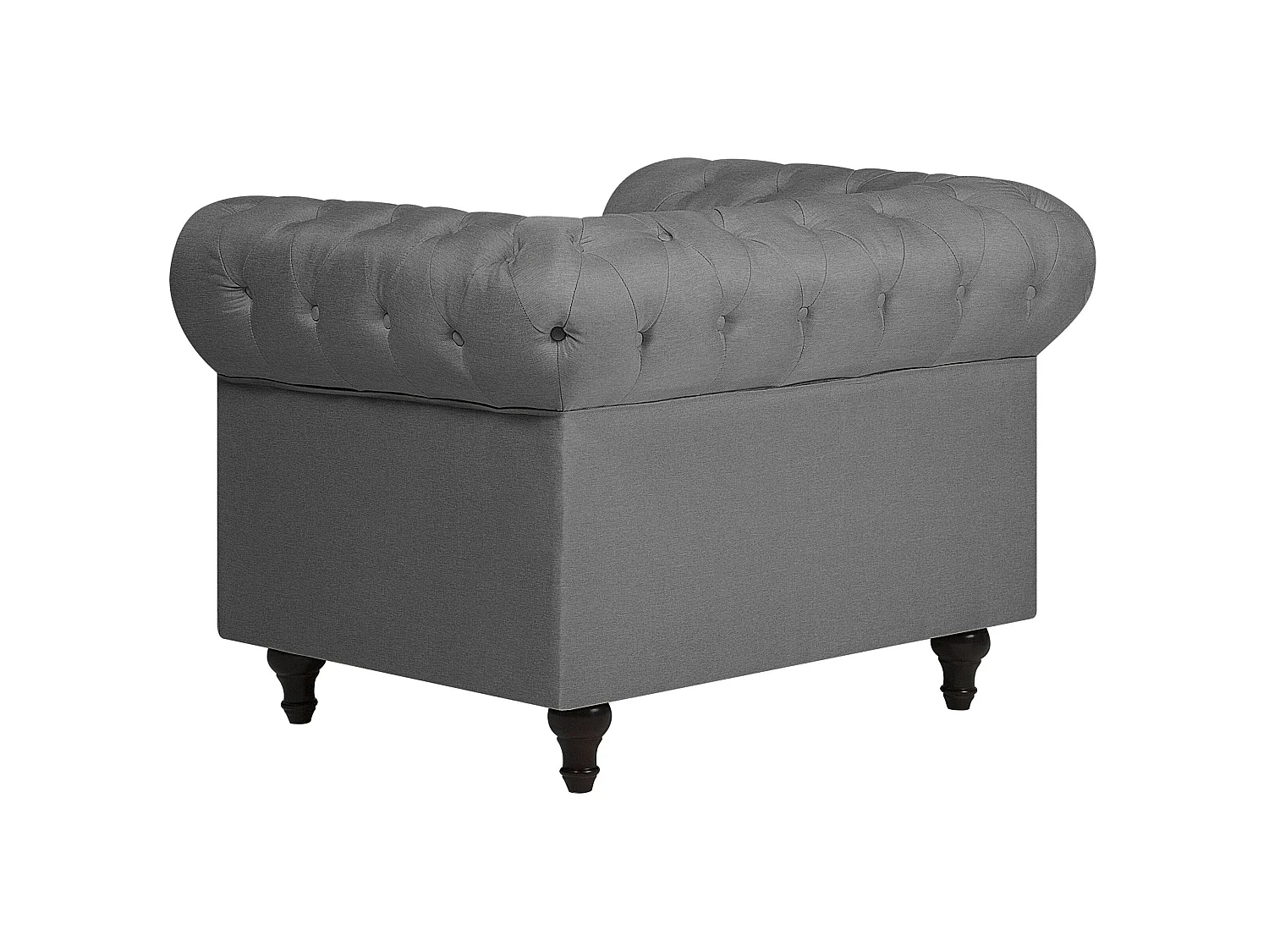 Fauteuil CHESTERFIELD Tissu Gris clair