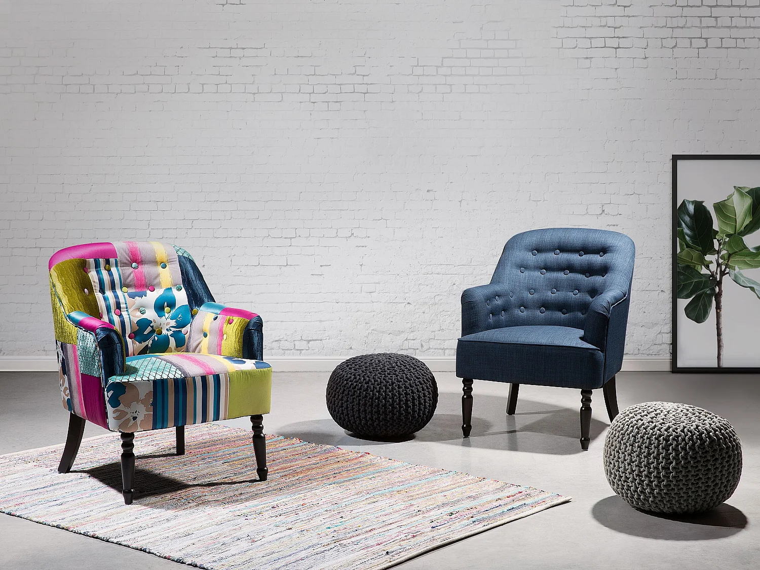 Fauteuil MANDAL Stof Multicolor