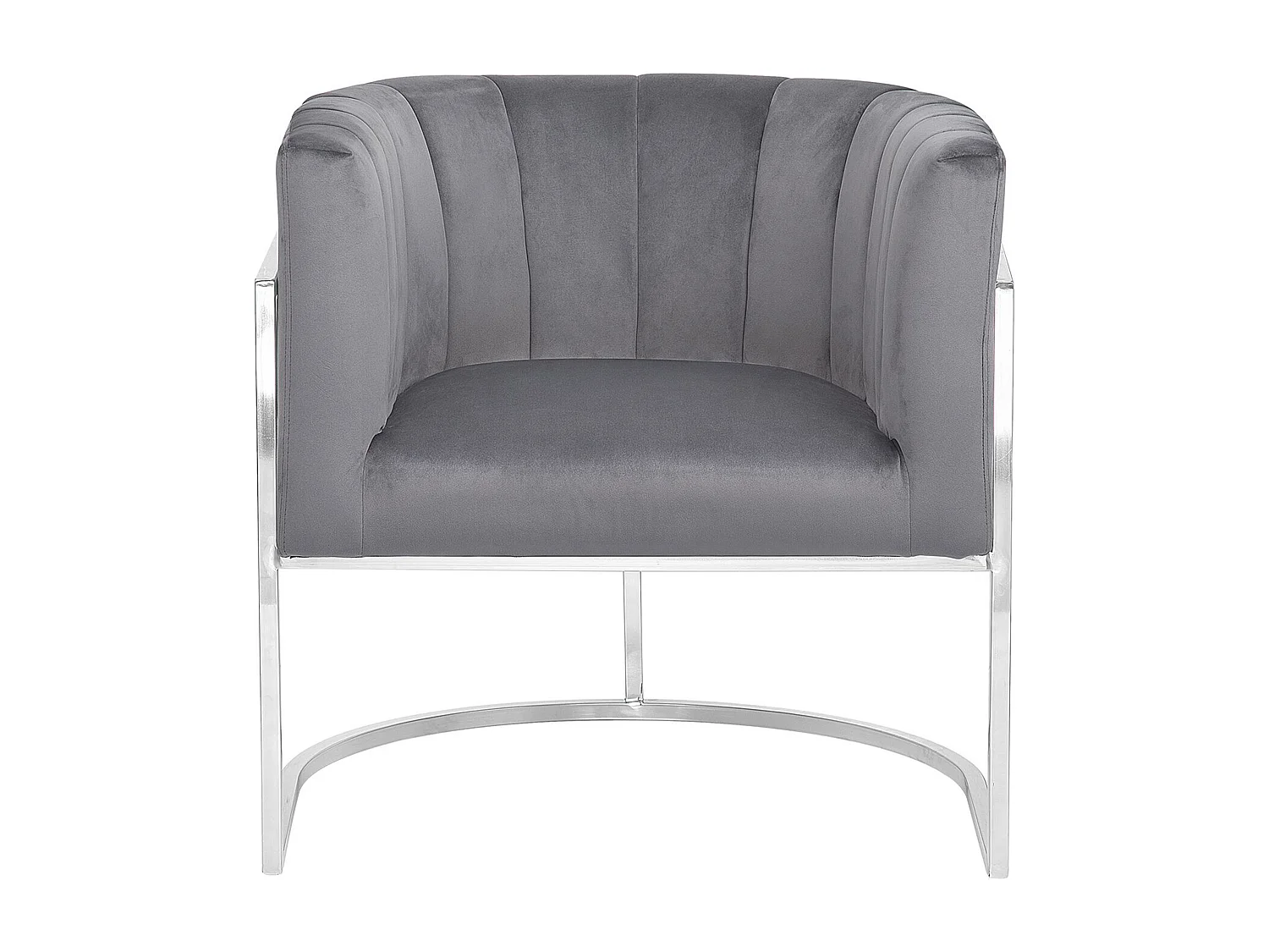 Sessel LARVIK Samtstoff Grau