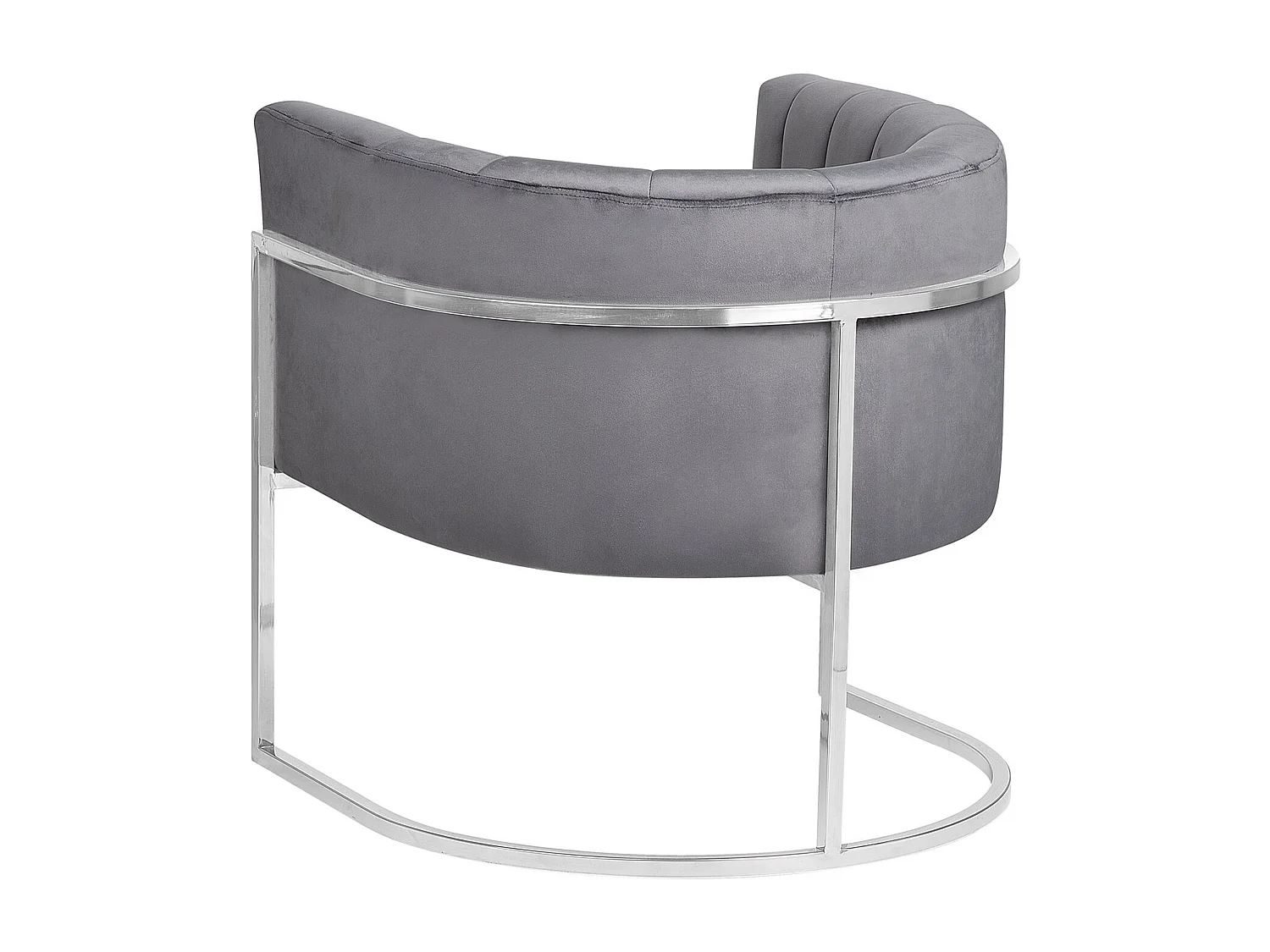 Sessel LARVIK Samtstoff Grau