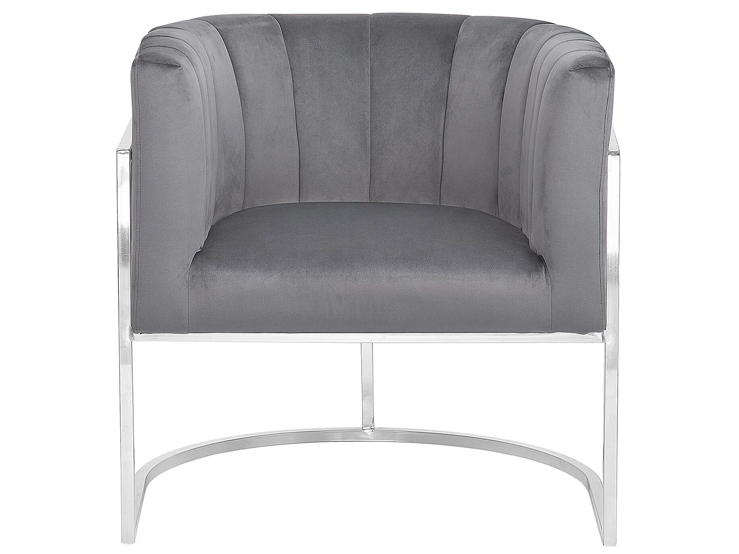 Fauteuil LARVIK Velours Gris