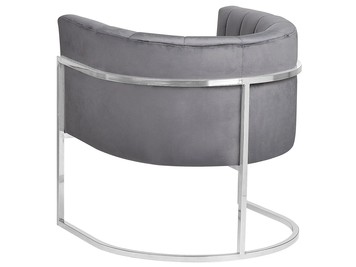 Fauteuil LARVIK Velours Gris