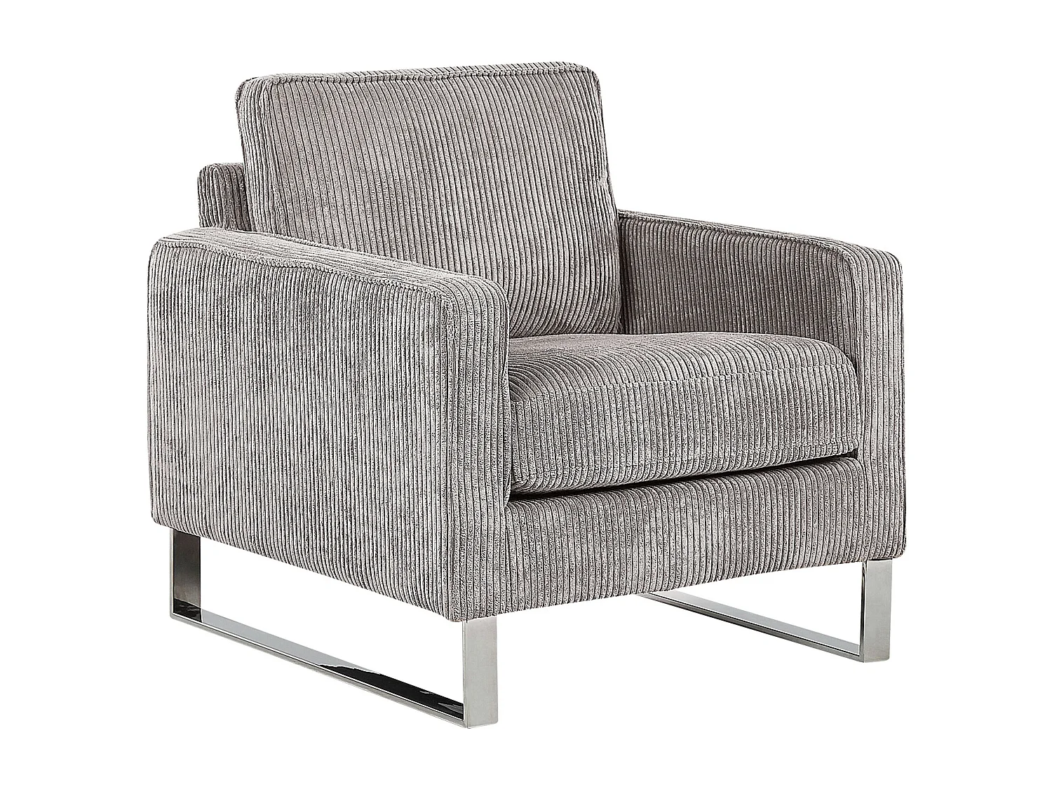 Fauteuil VIND Velours côtelé Gris clair