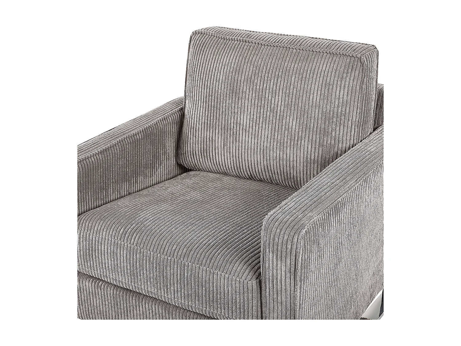 Fauteuil VIND Velours côtelé Gris clair