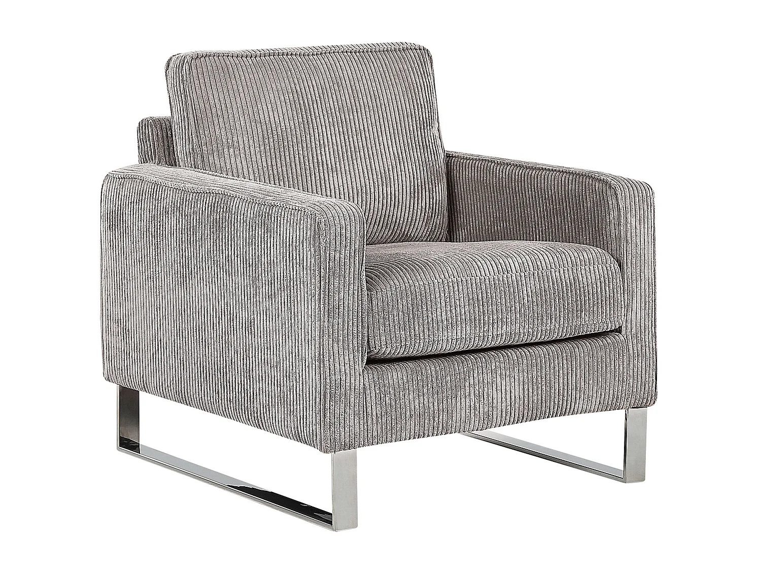 Fauteuil VIND Velours côtelé Gris clair