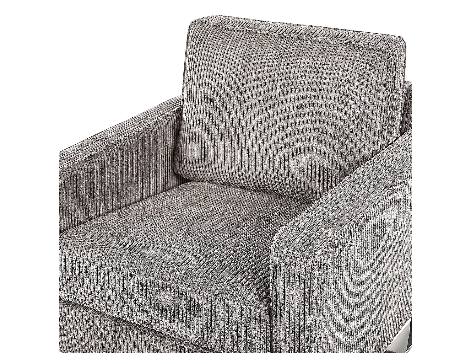 Fauteuil VIND Velours côtelé Gris clair