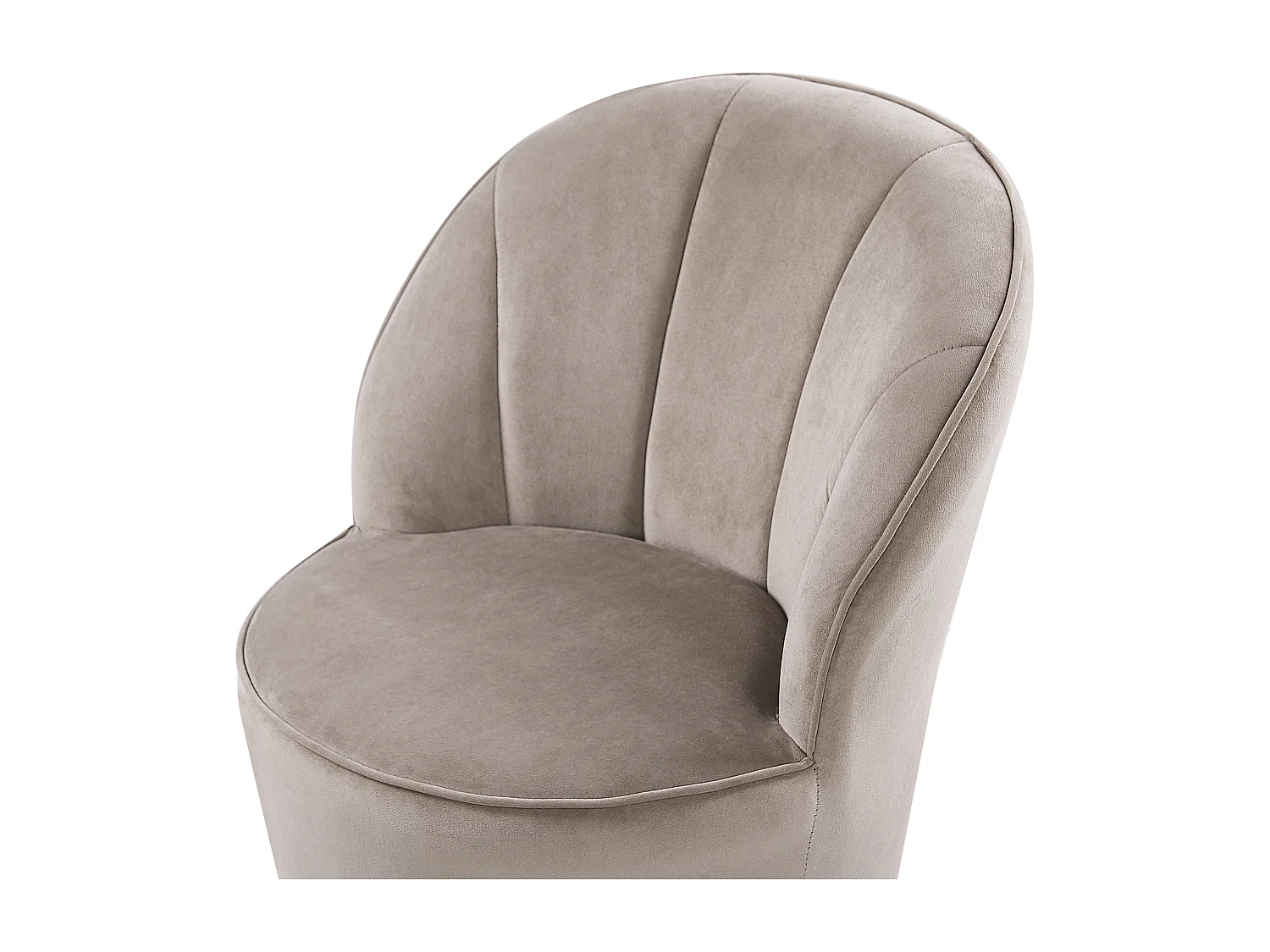 Fauteuil ALBY Velours Beige clair