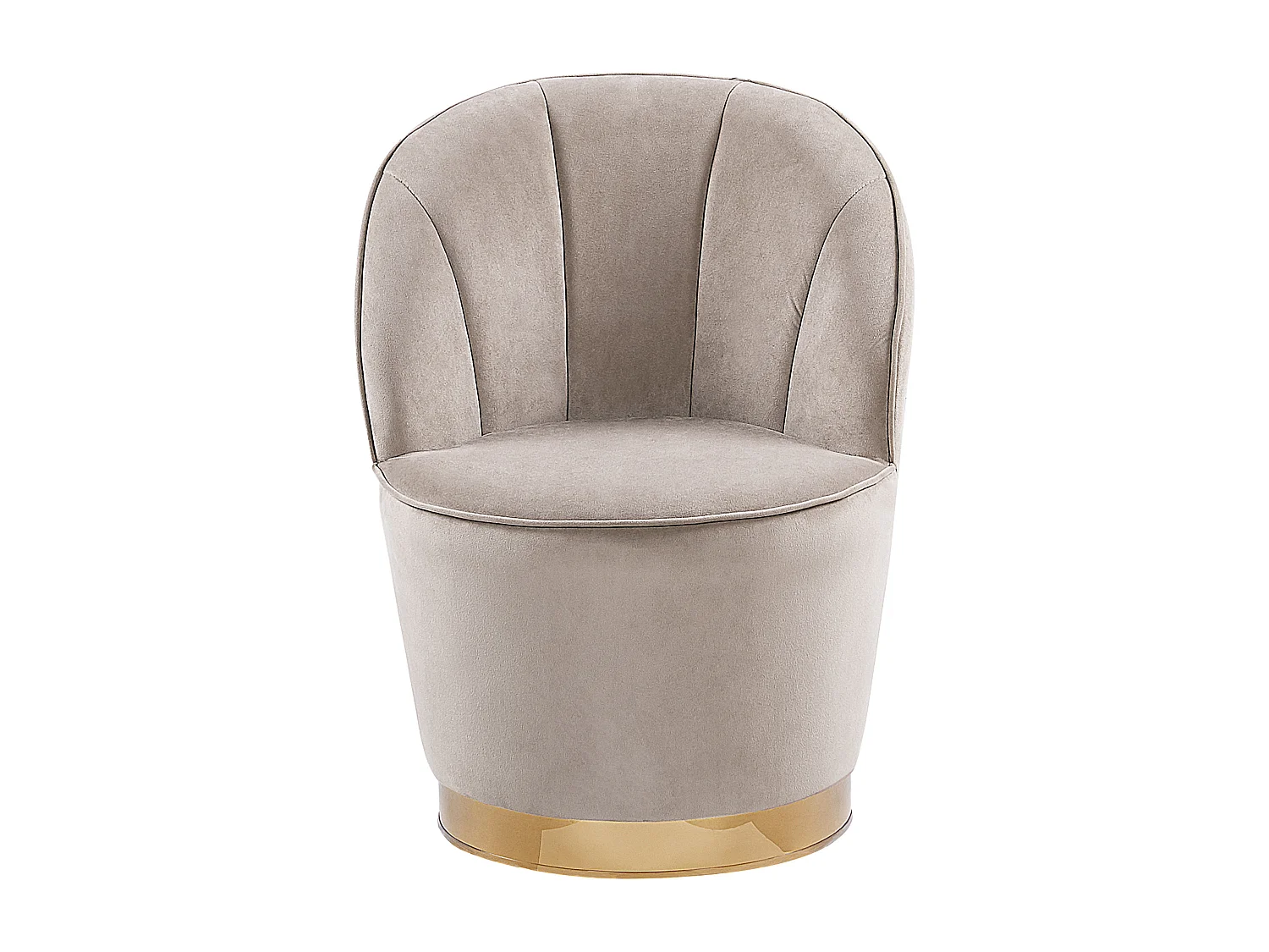 Fauteuil ALBY Fluweel Lichtbeige