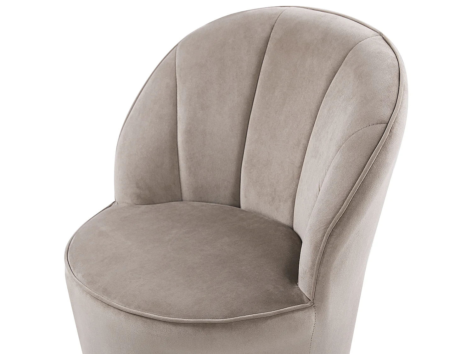 Fauteuil ALBY Fluweel Lichtbeige