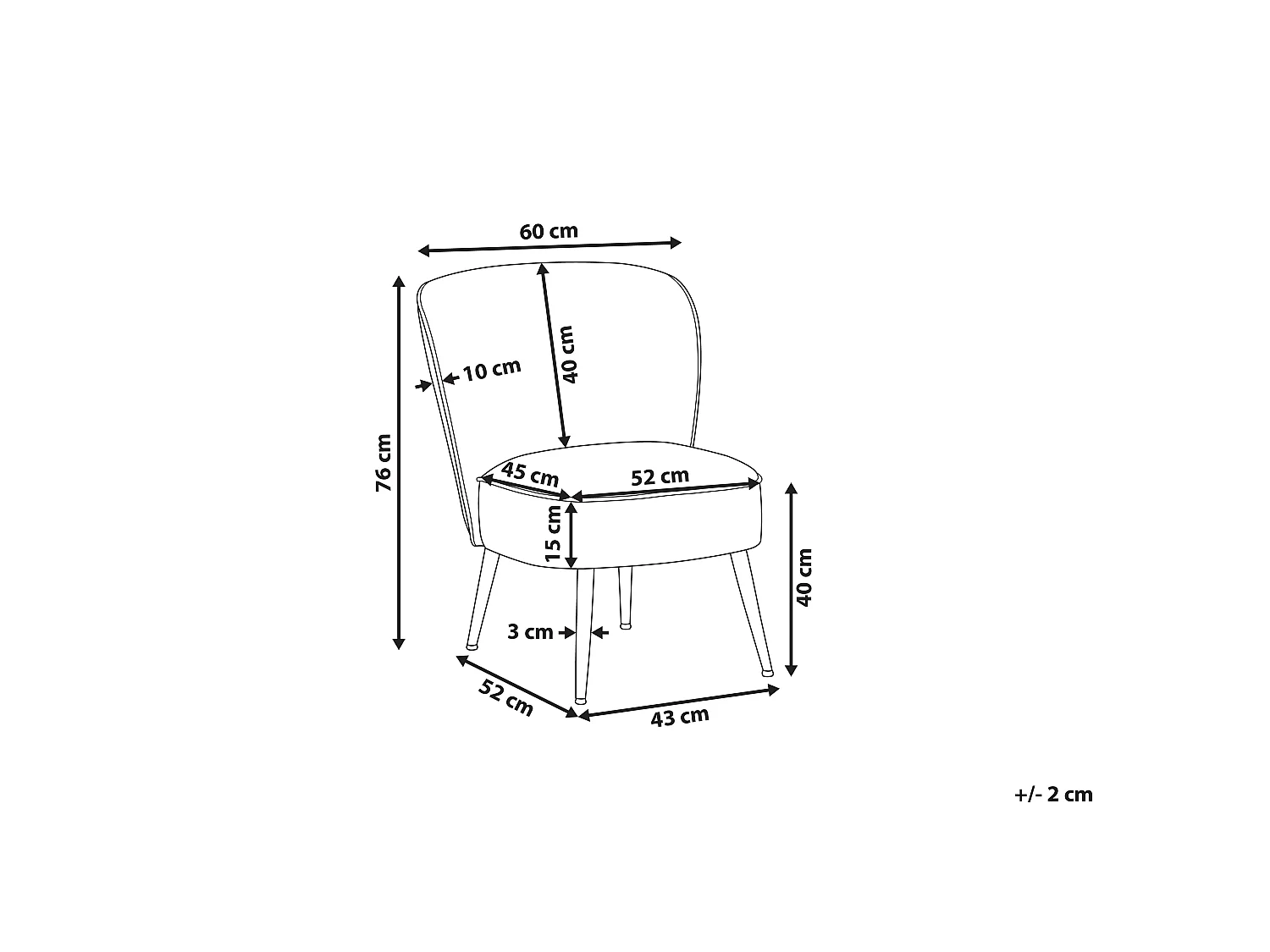 Fauteuil VOSS Stof Donkergroen