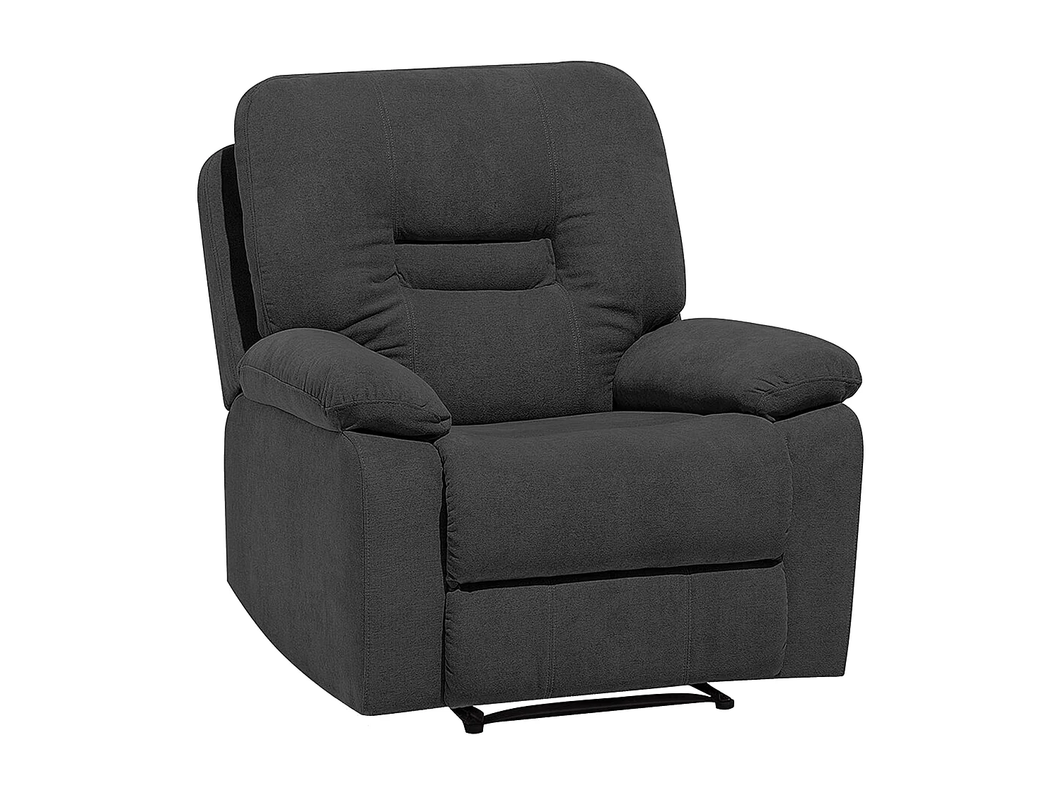 Fauteuil inclinable BERGEN Tissu Gris foncé