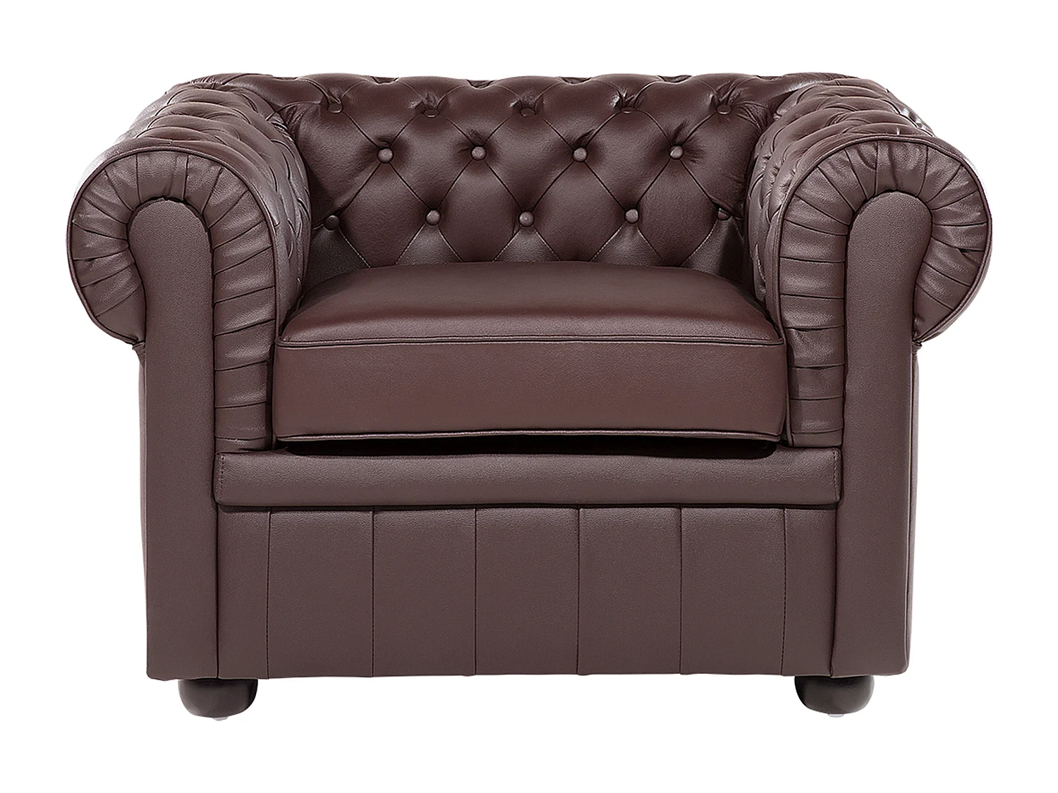 Fauteuil CHESTERFIELD Cuir Marron