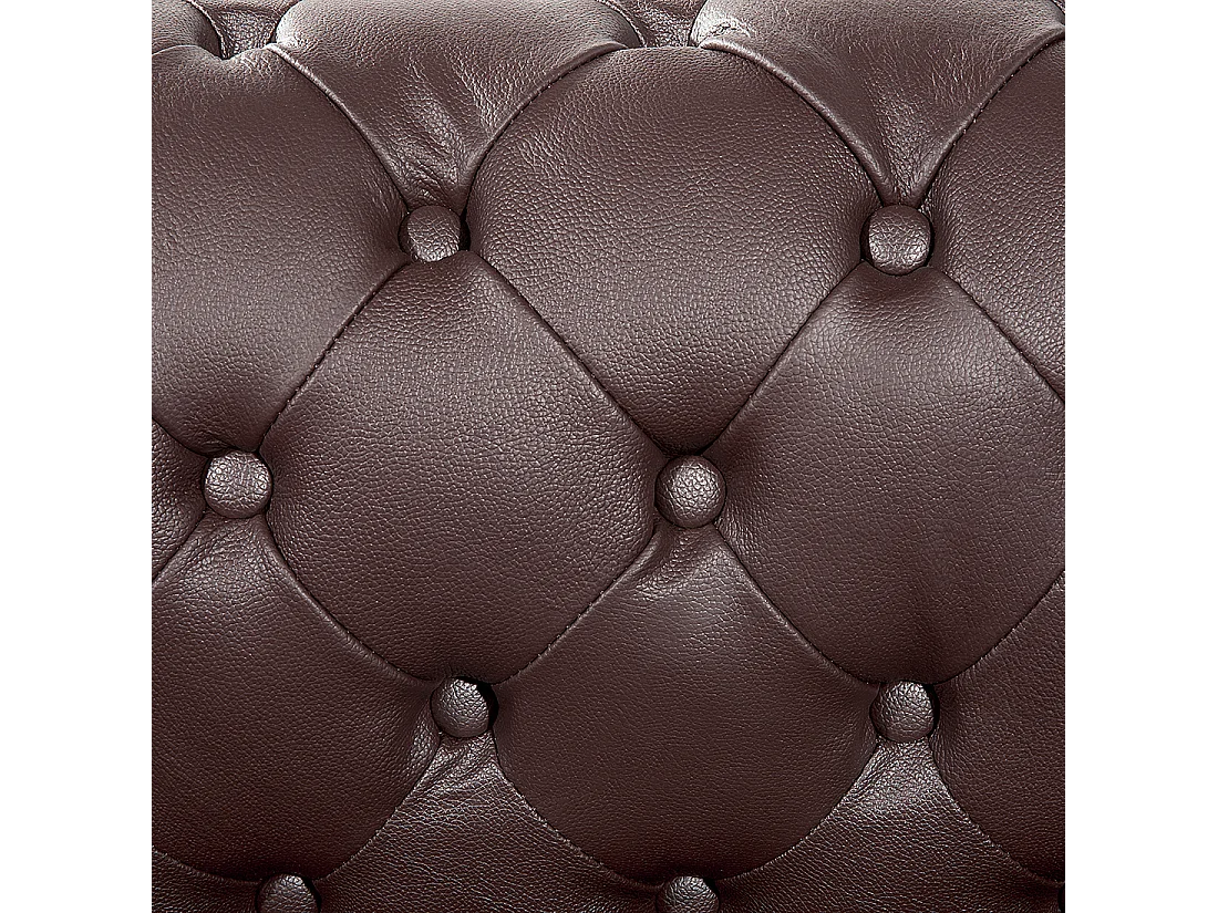 Fauteuil CHESTERFIELD Cuir Marron