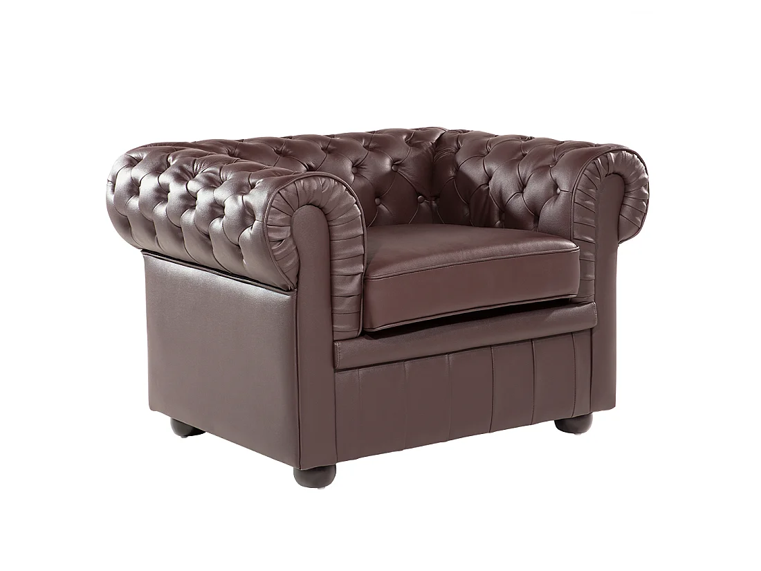 Sessel CHESTERFIELD Echtleder Braun