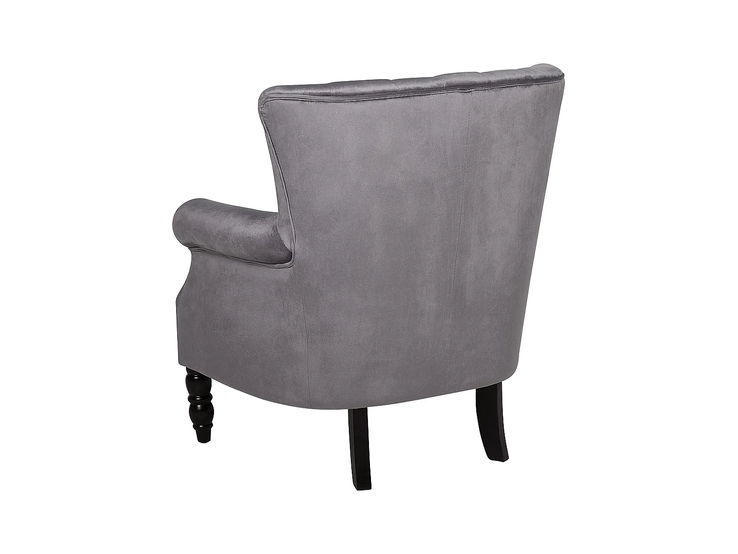 Fauteuil à oreilles SVEDALA Velours Gris