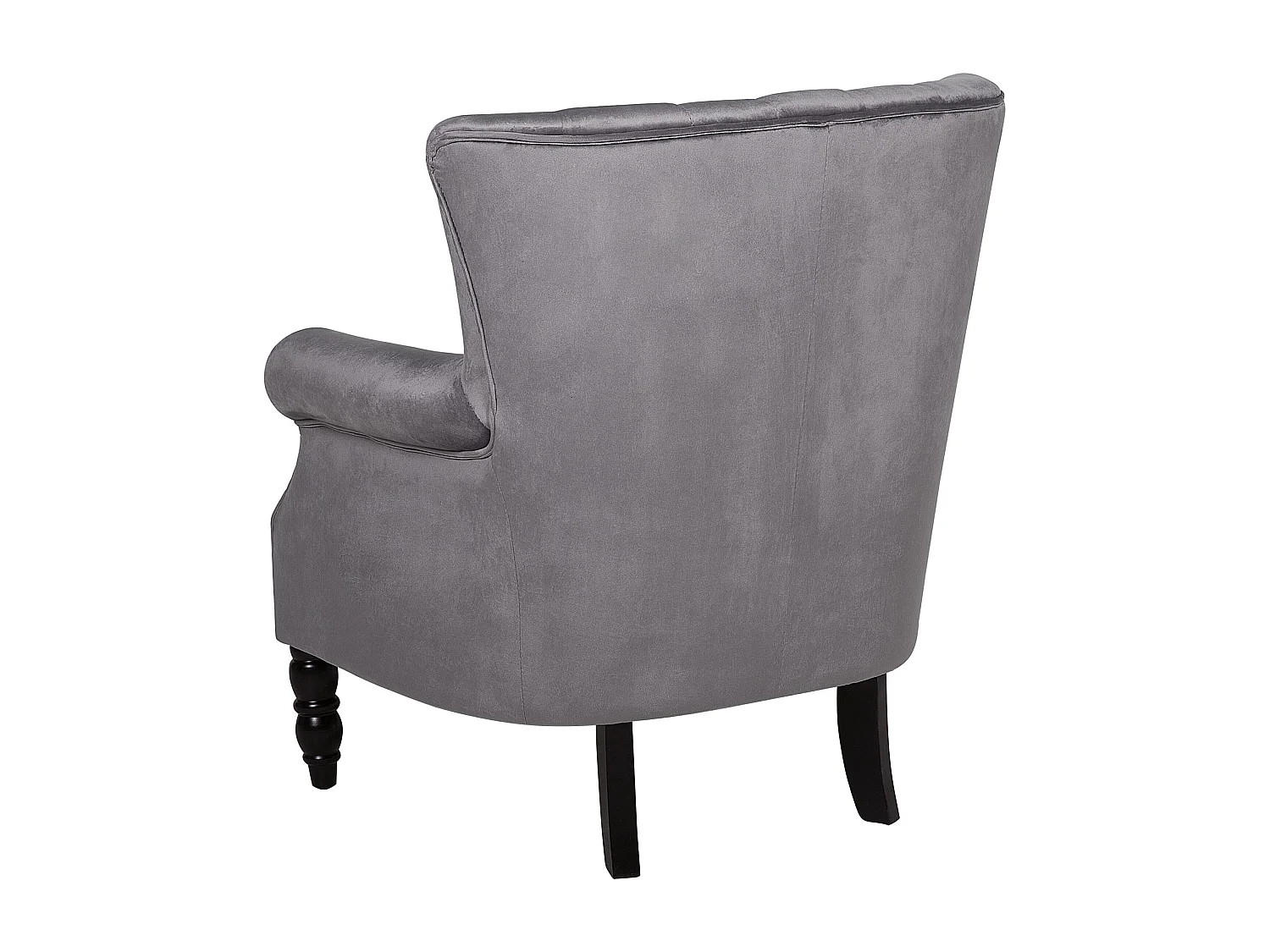 Fauteuil à oreilles SVEDALA Velours Gris