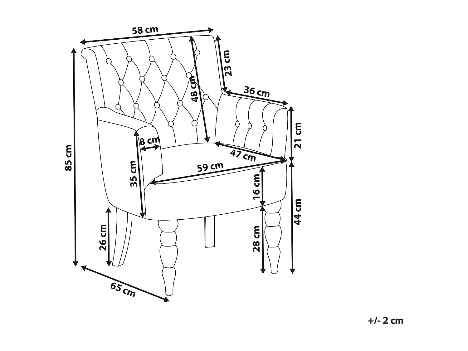 Fauteuil ALESUND Stof Taupe
