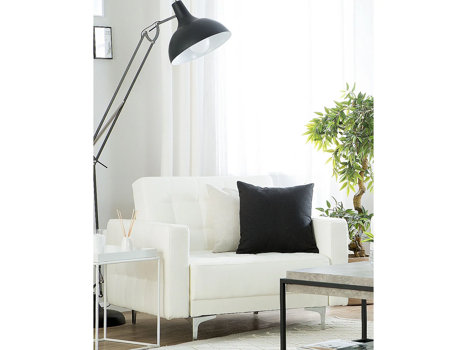 Fauteuil ABERDEEN Cuir PU Blanc