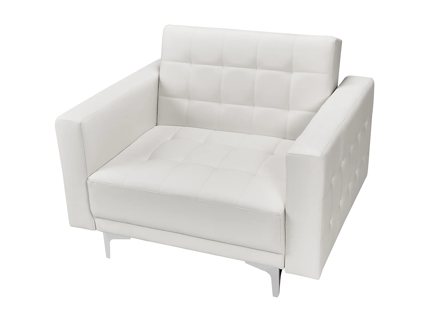 Fauteuil ABERDEEN Cuir PU Blanc