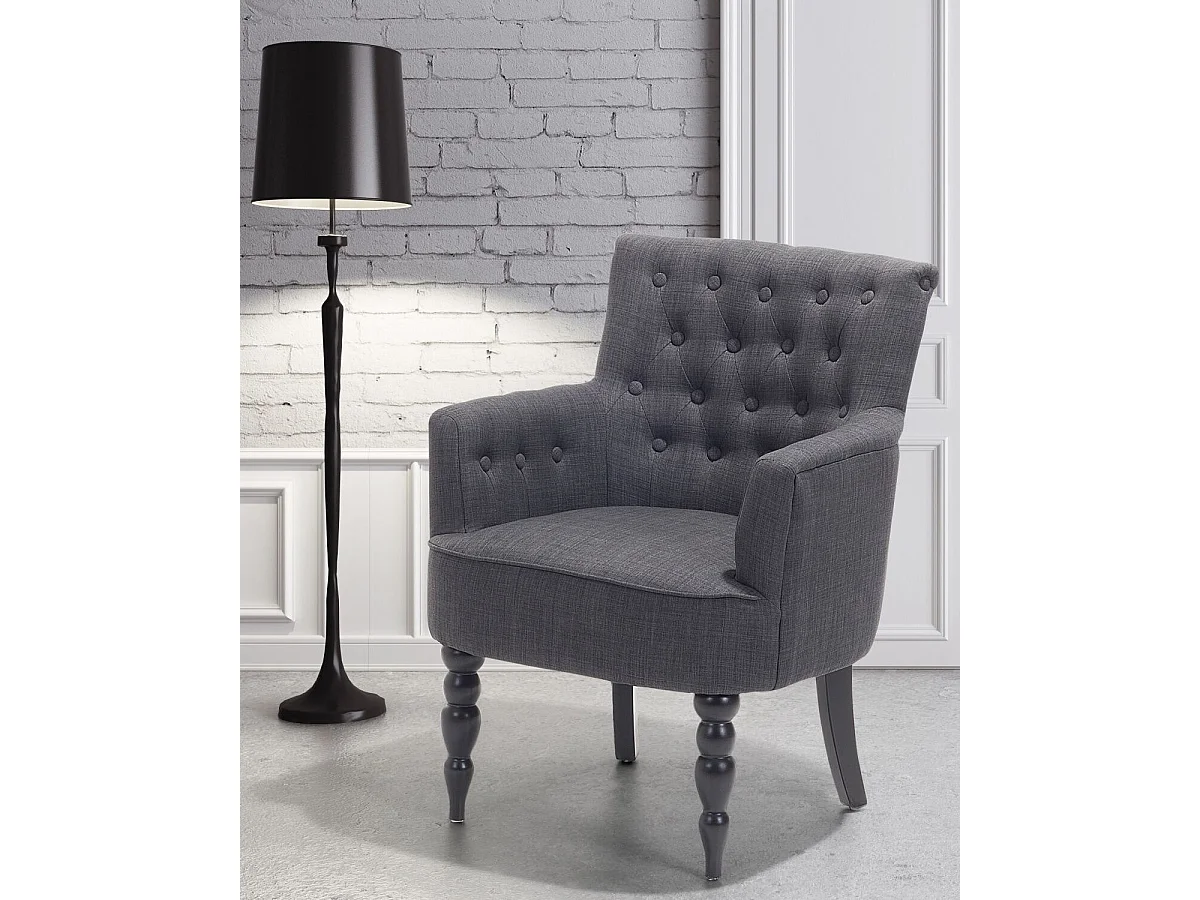 Fauteuil ALESUND Tissu Gris foncé