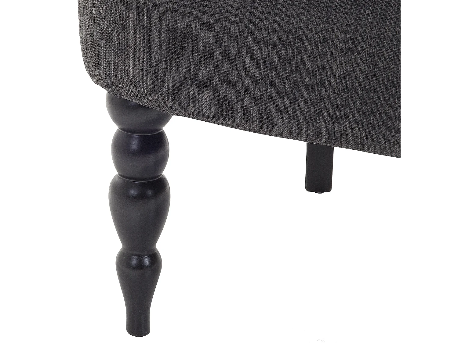 Stilvoller Sessel Polsterbezug Massivholz Versteppung dunkelgrau Alesund