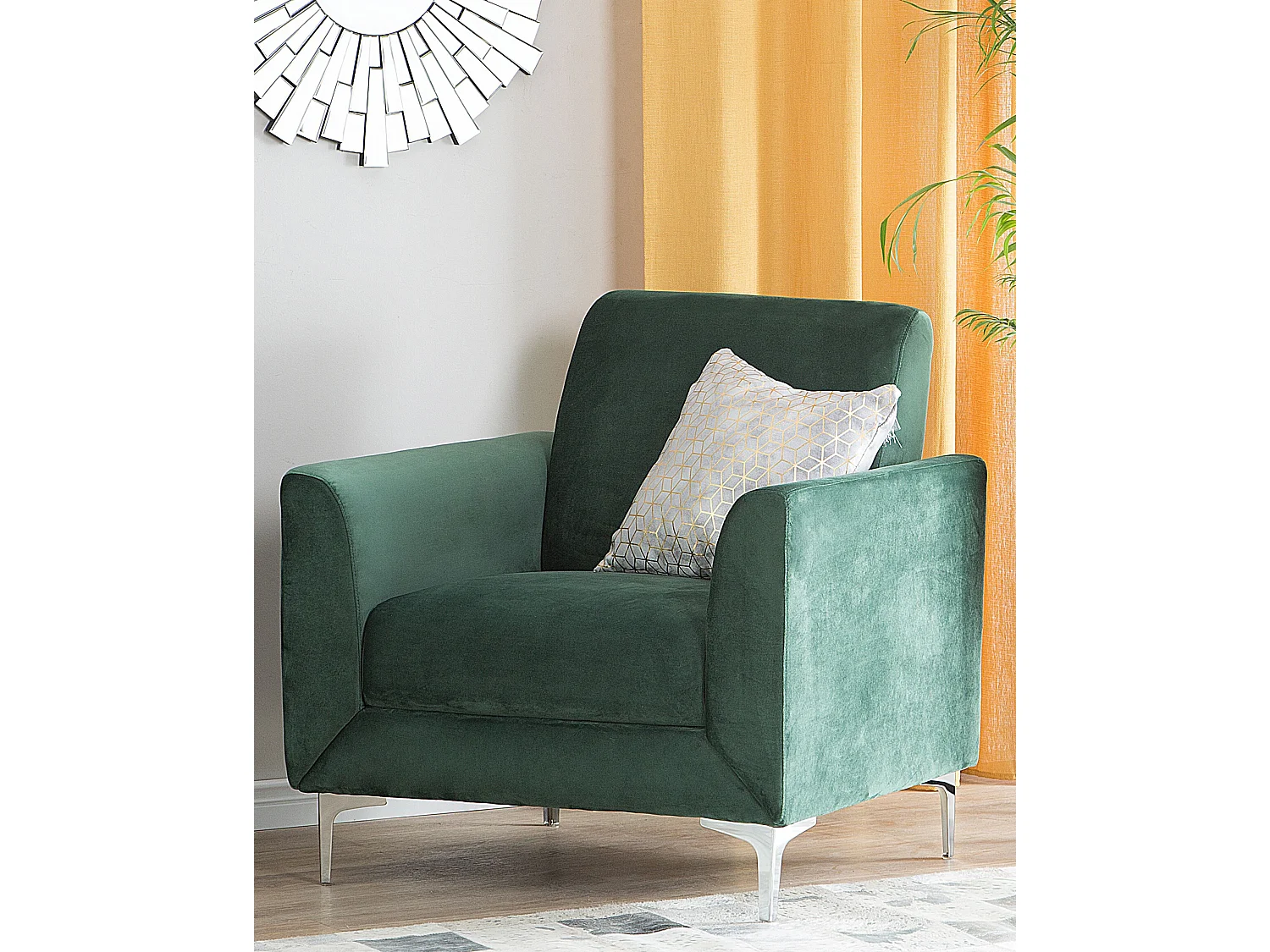 Fauteuil FENES Velours Vert foncé