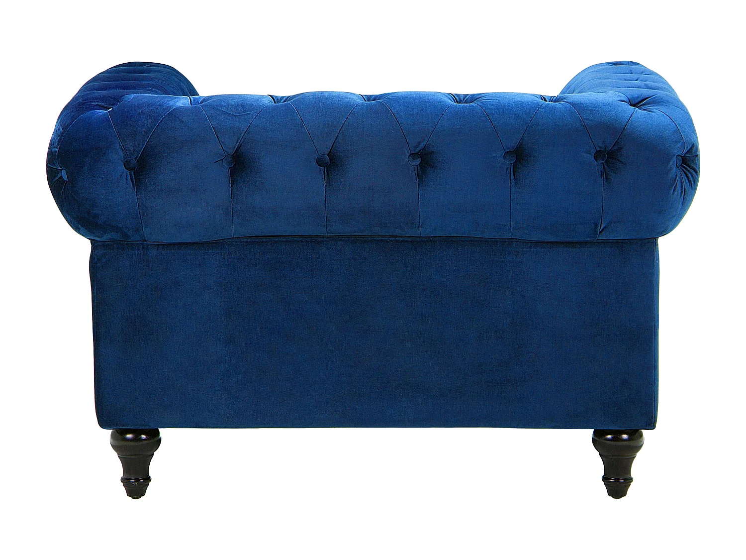 Fauteuil CHESTERFIELD Velours Bleu marine