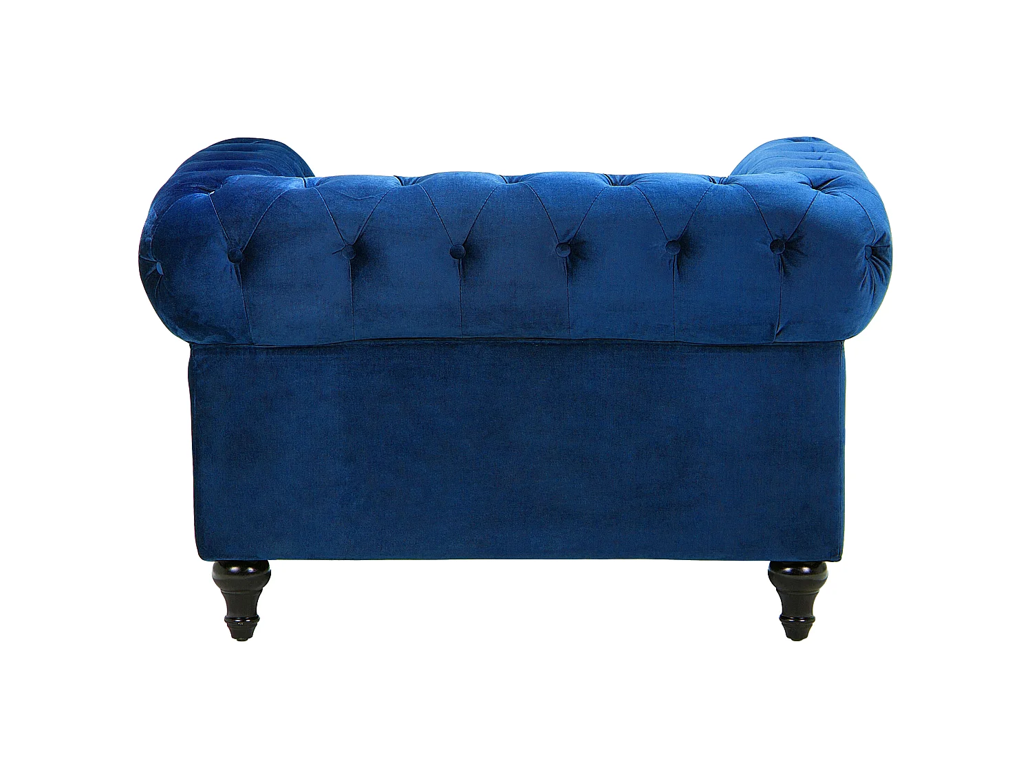 Fauteuil CHESTERFIELD Velours Bleu marine