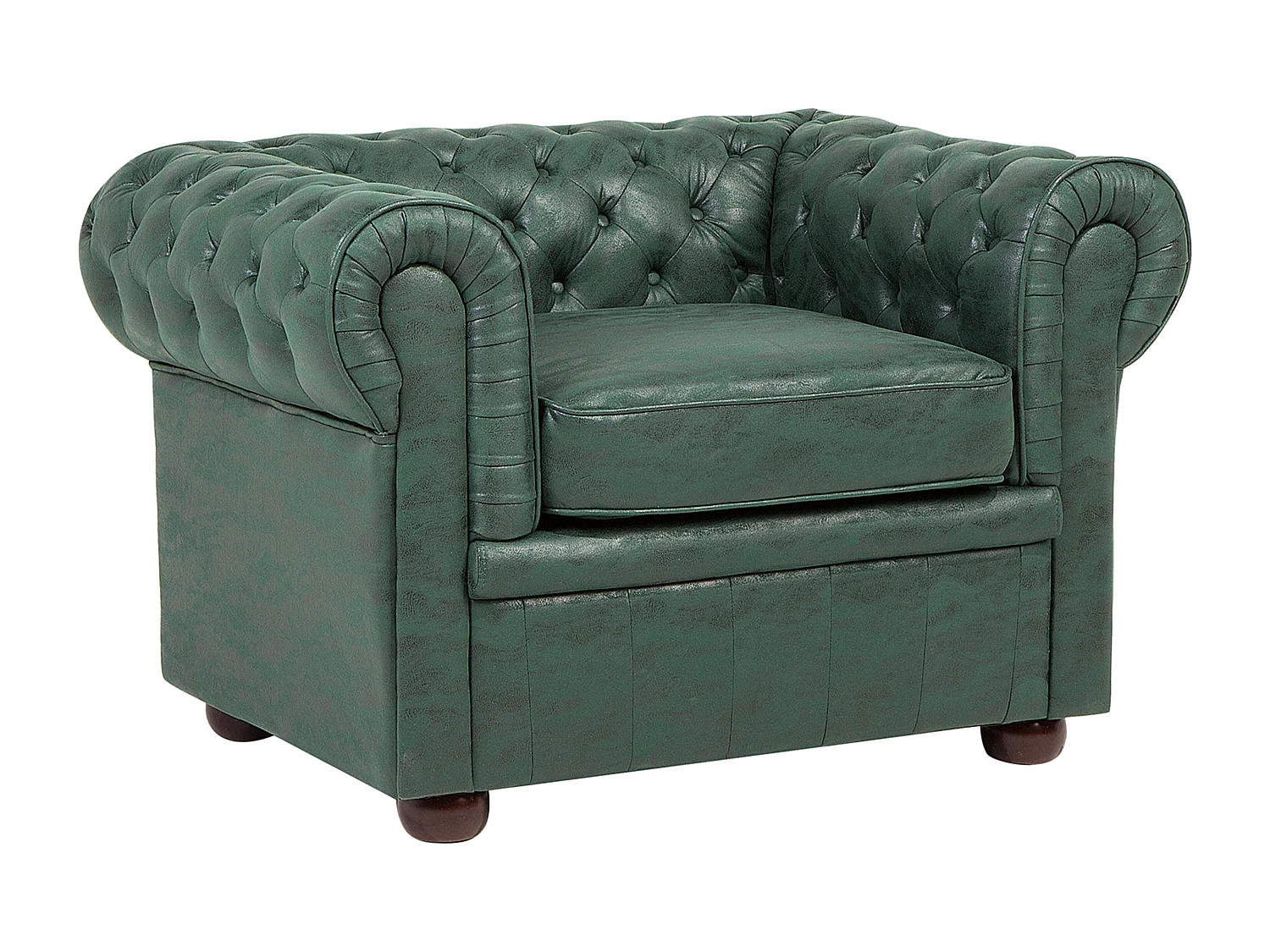 Fauteuil CHESTERFIELD Kunstleer Groen