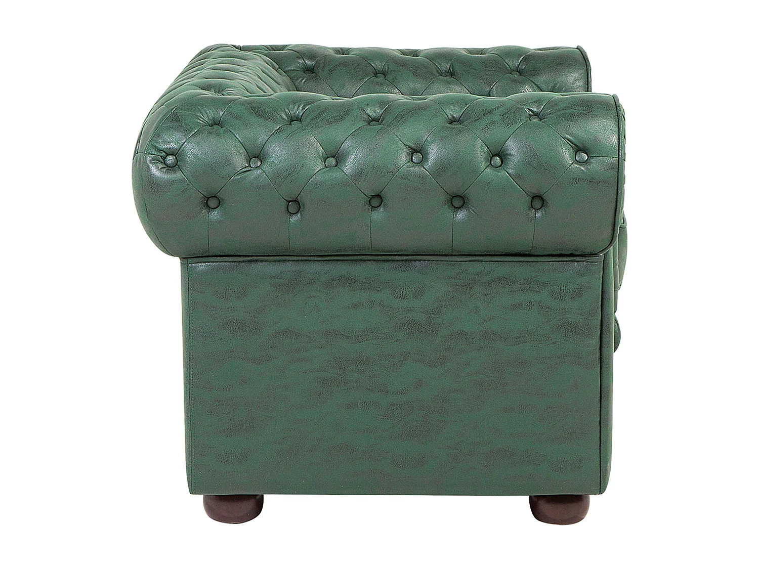 Fauteuil CHESTERFIELD Cuir PU Vert
