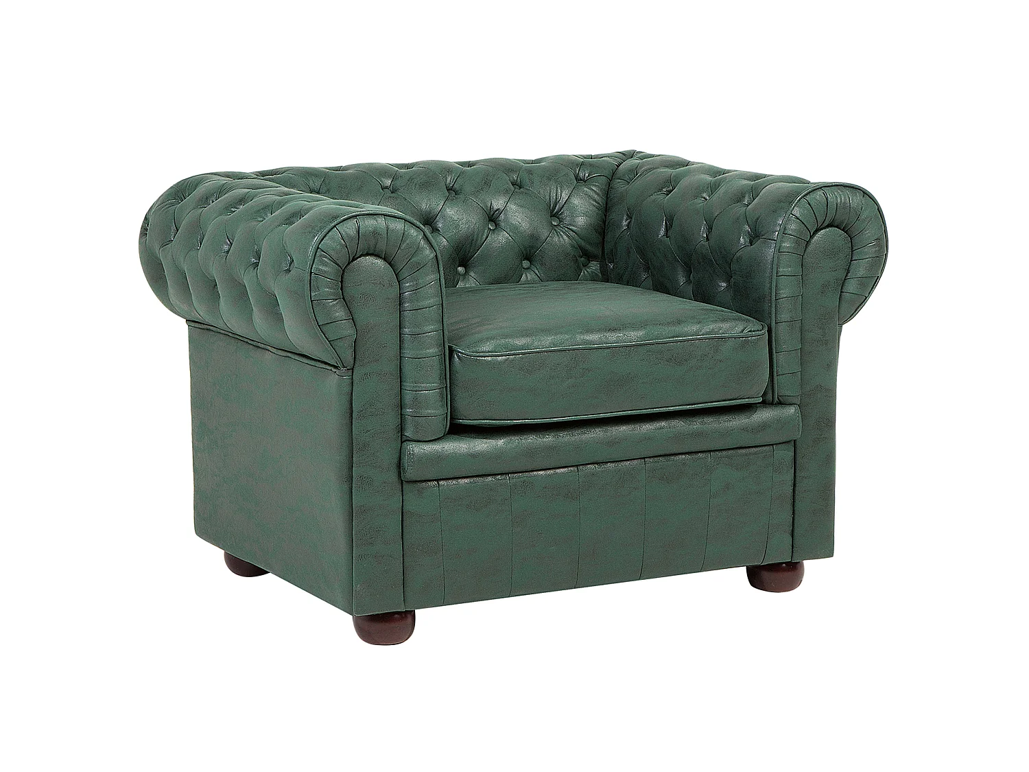 Fauteuil CHESTERFIELD Kunstleer Groen