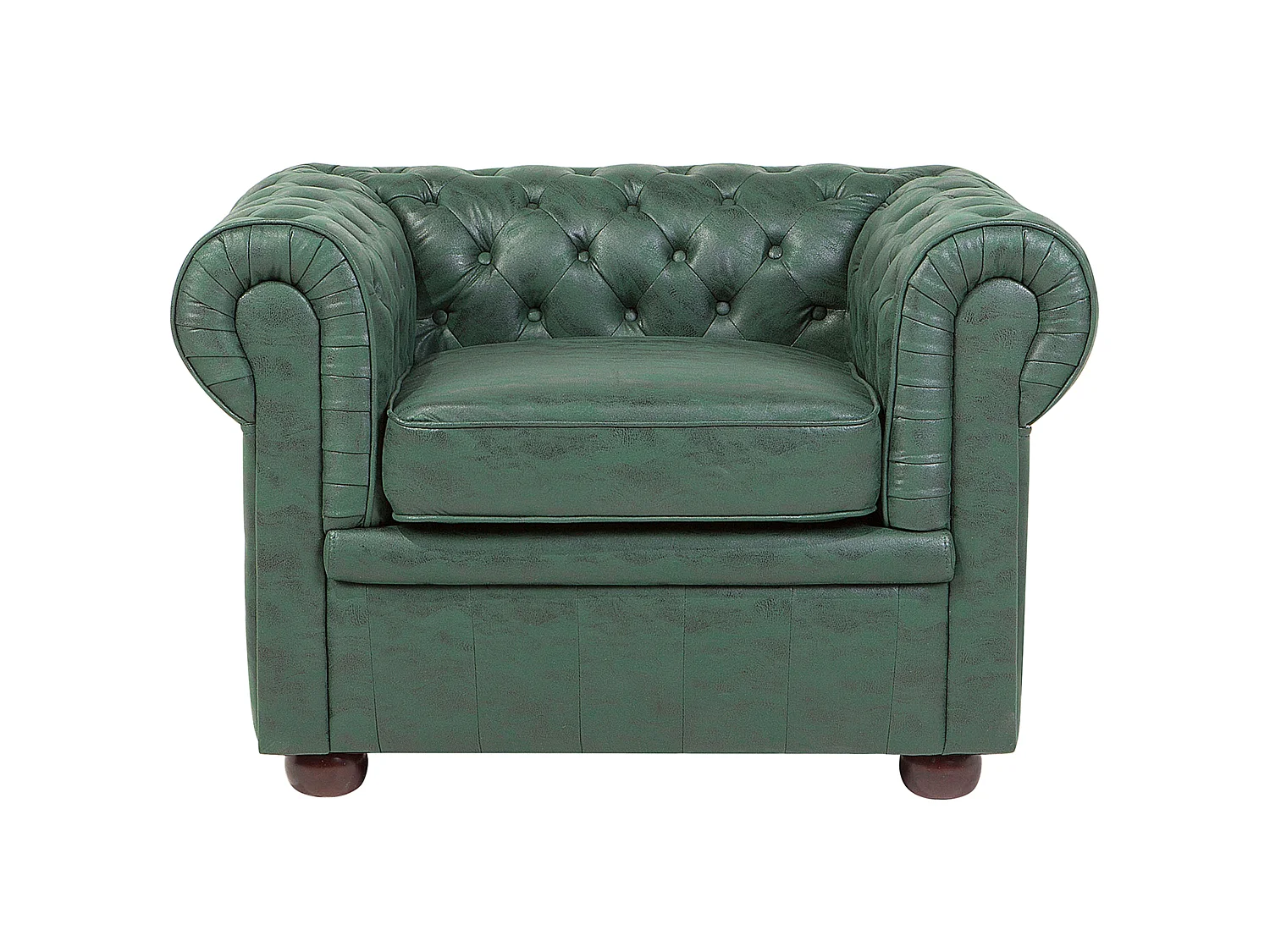 Fauteuil CHESTERFIELD Kunstleer Groen