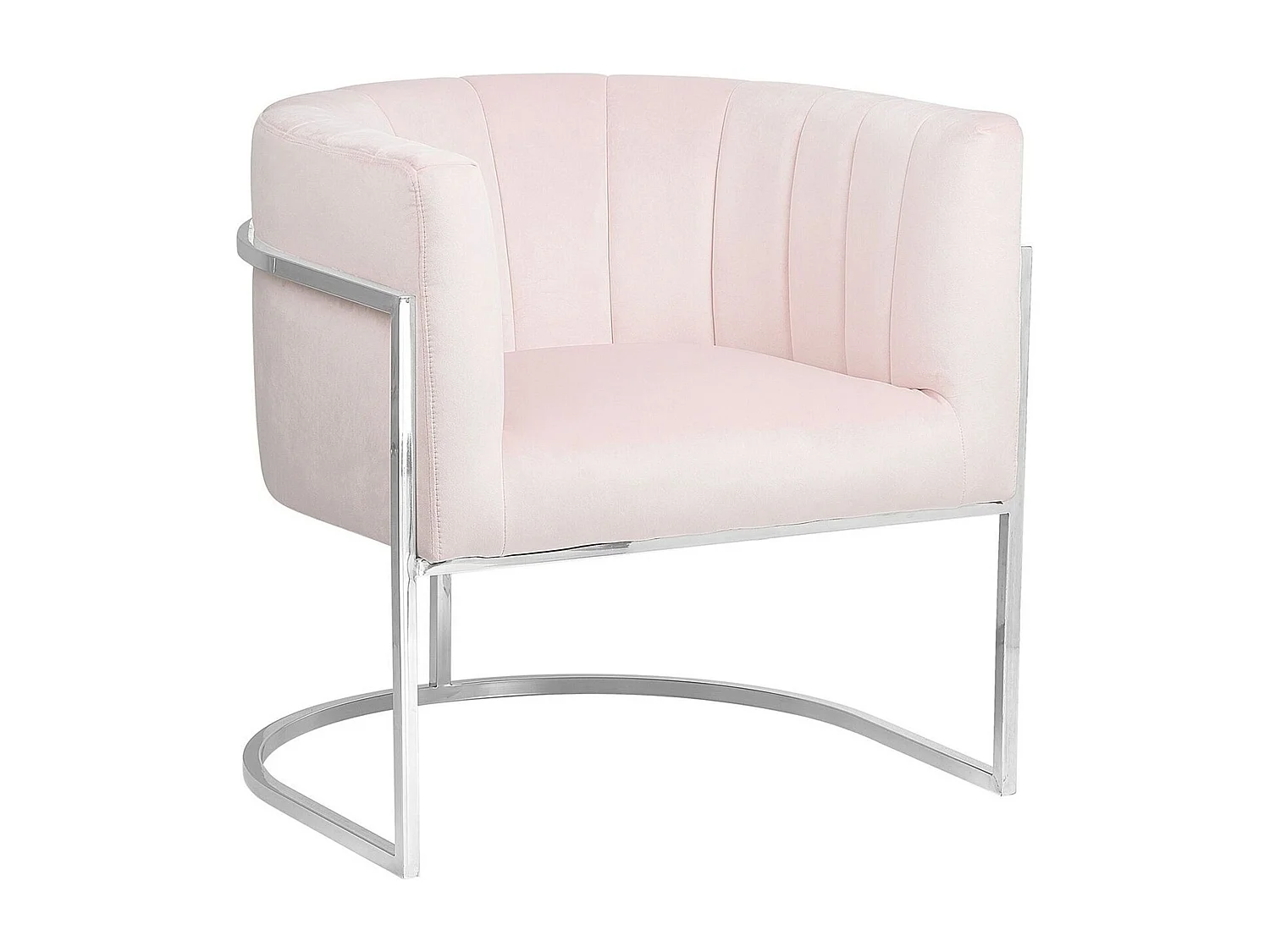 Poltrona LARVIK Veludo Rosa