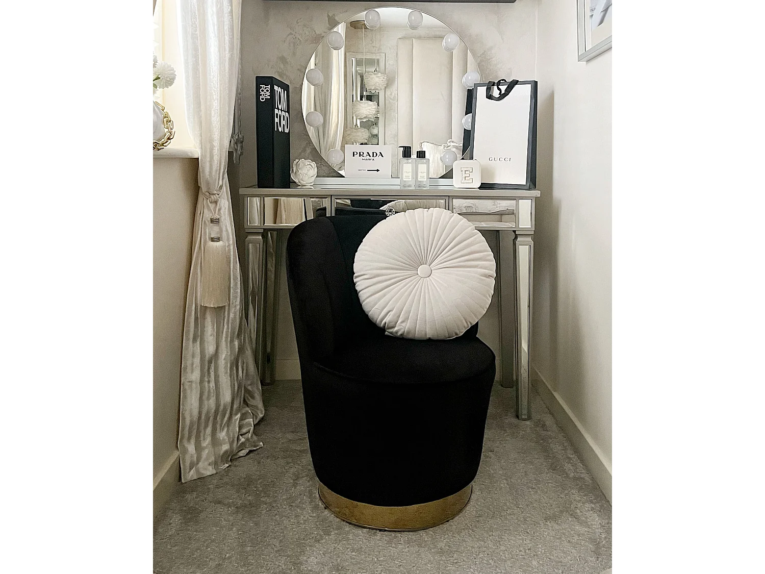 Fauteuil ALBY Fluweel Zwart