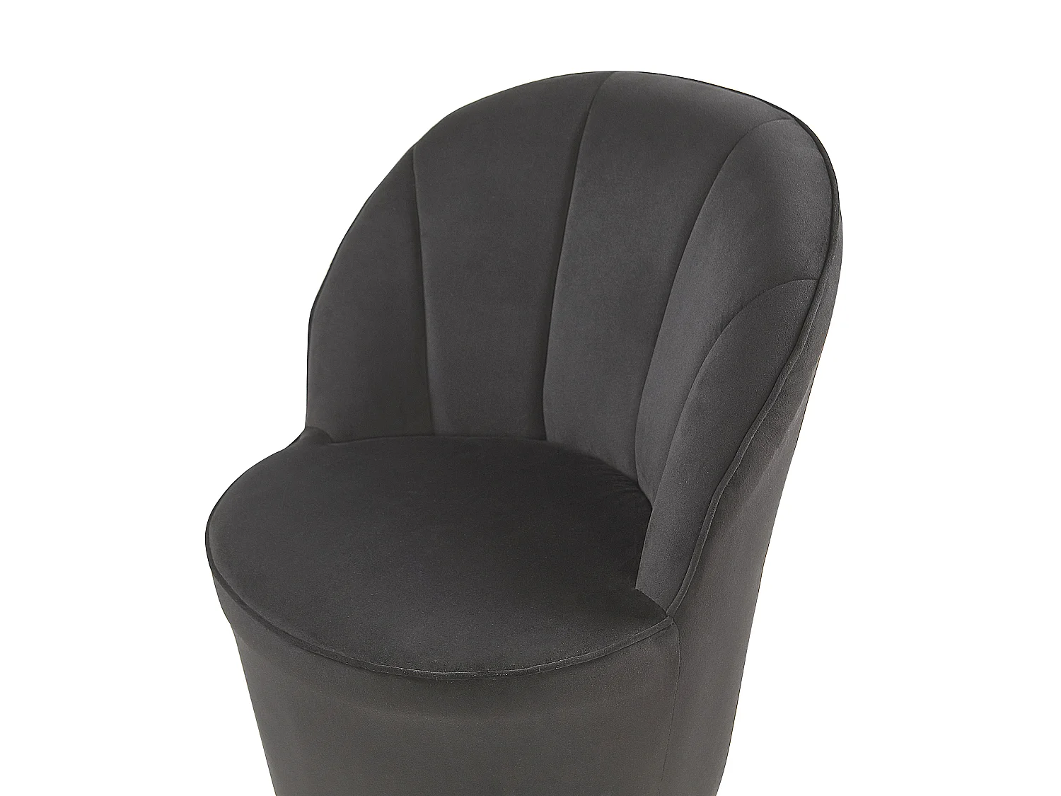 Trendy Sessel samtige Polsterbezug schwarz Alby