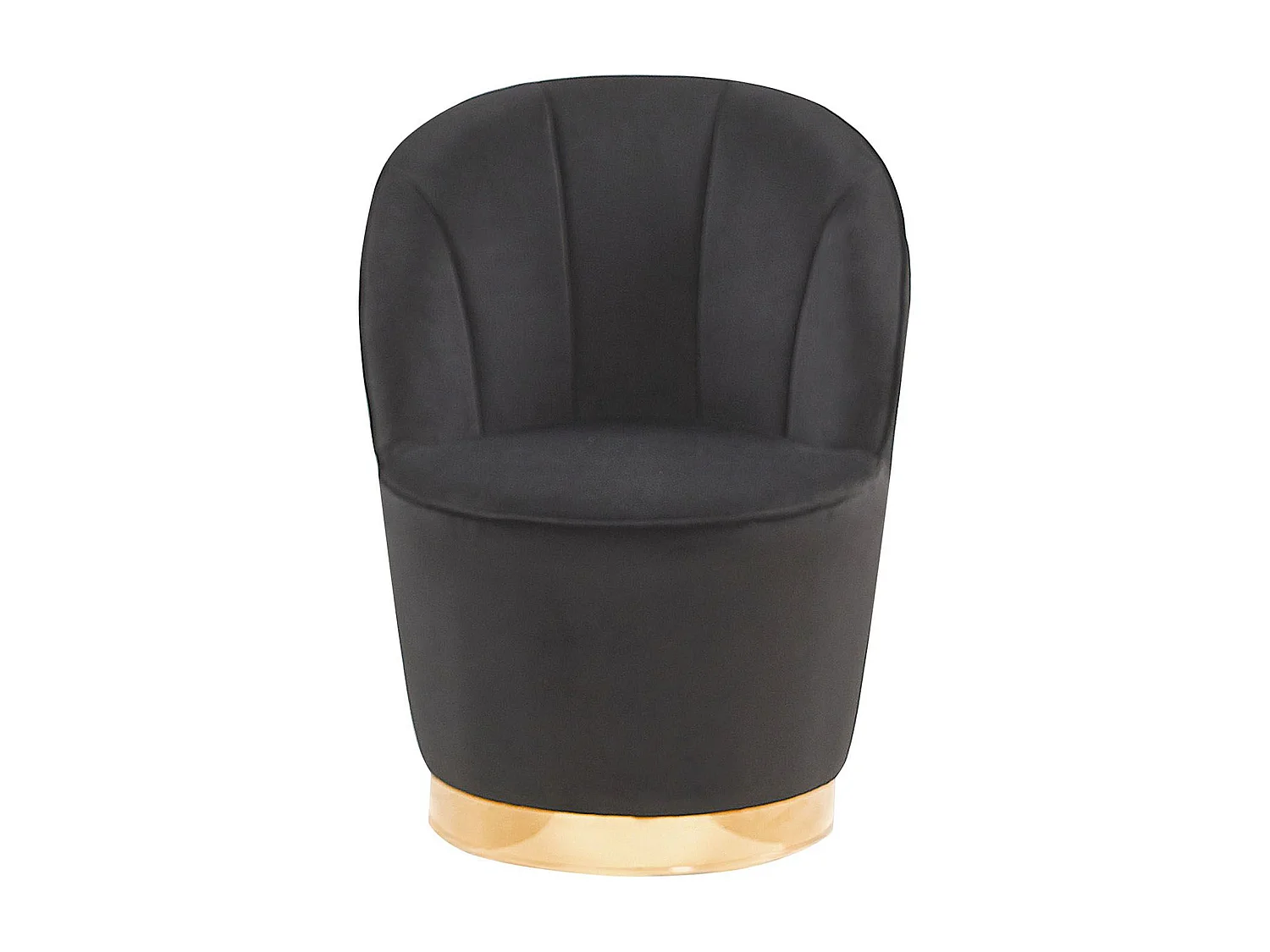 Trendy Sessel samtige Polsterbezug schwarz Alby