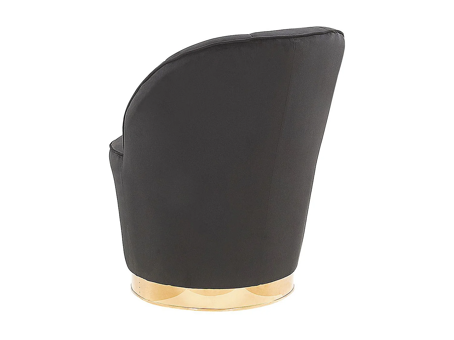 Trendy Sessel samtige Polsterbezug schwarz Alby