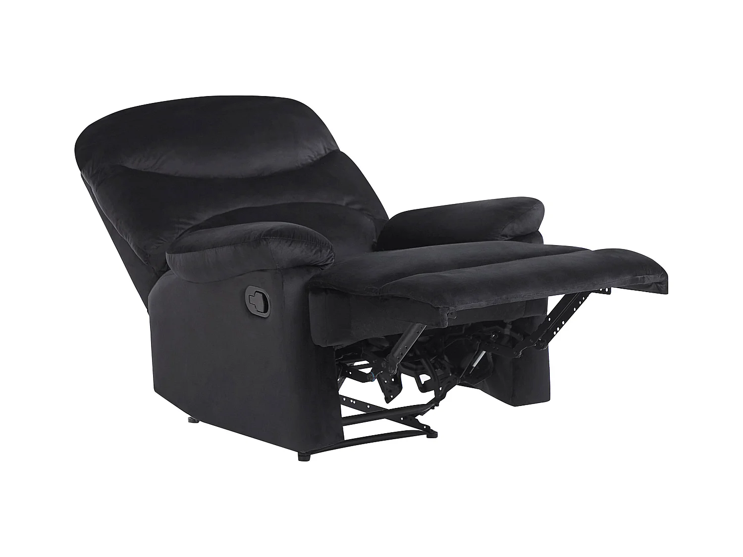 Retro Sessel Samtstoff schwarz manuell verstellbar Eslov