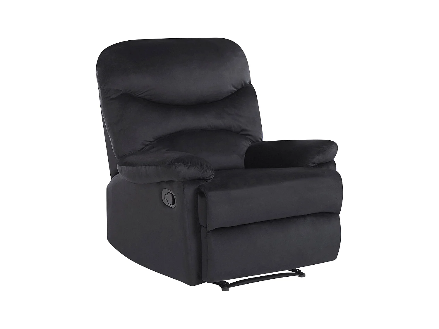 Fauteuil inclinable ESLOV Repose-pieds inclus Velours Noir