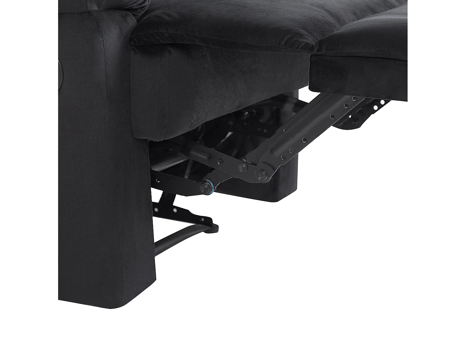 Fauteuil inclinable ESLOV Repose-pieds inclus Velours Noir