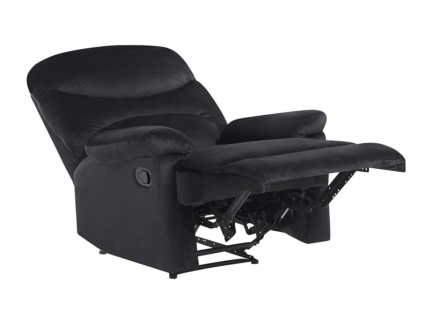 Retro Sessel Samtstoff schwarz manuell verstellbar Eslov