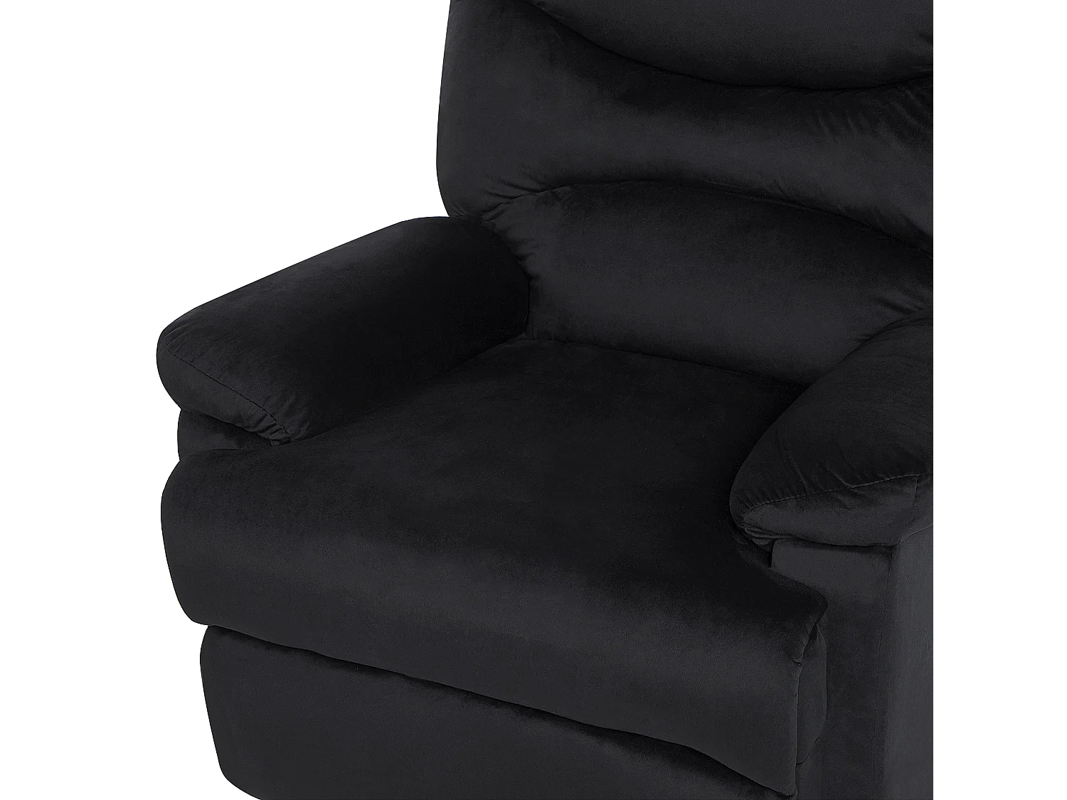 Retro Sessel Samtstoff schwarz manuell verstellbar Eslov