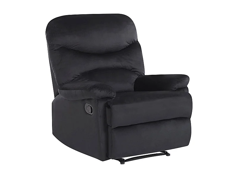 Fauteuil inclinable ESLOV Repose-pieds inclus Velours Noir