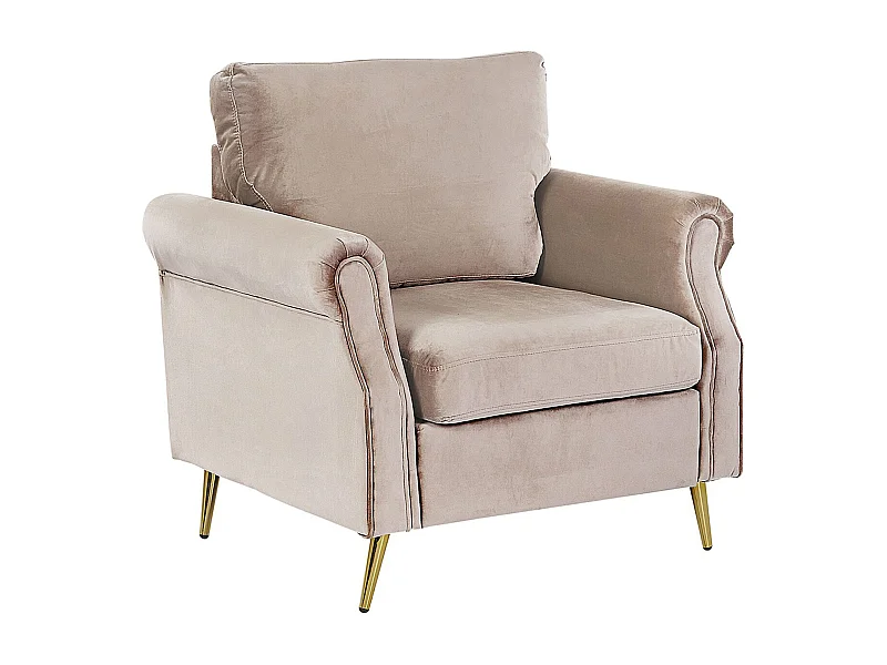 Fauteuil VIETAS Velours Taupe