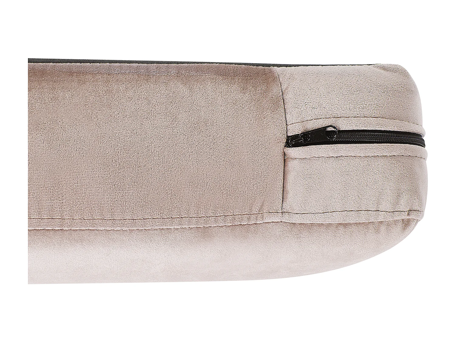 Sessel Samtstoff beige taupe mit Metallbeinen gold Armlehnen Retro Vietas