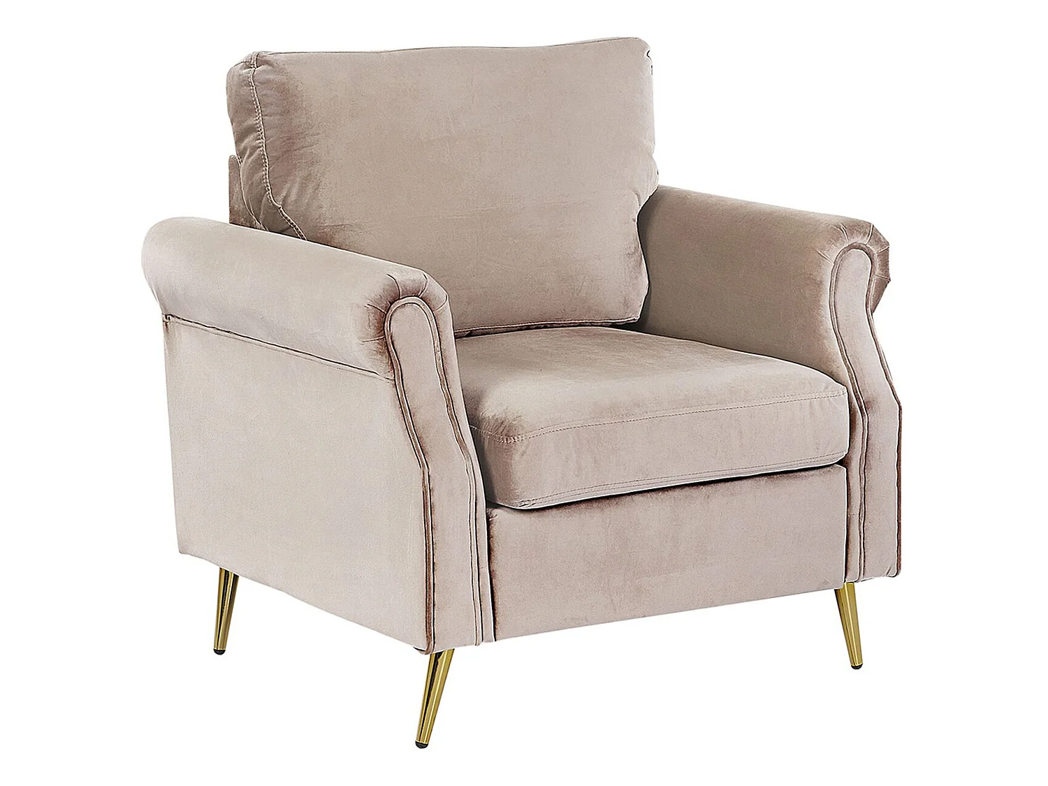 Fauteuil VIETAS Fluweel Taupe