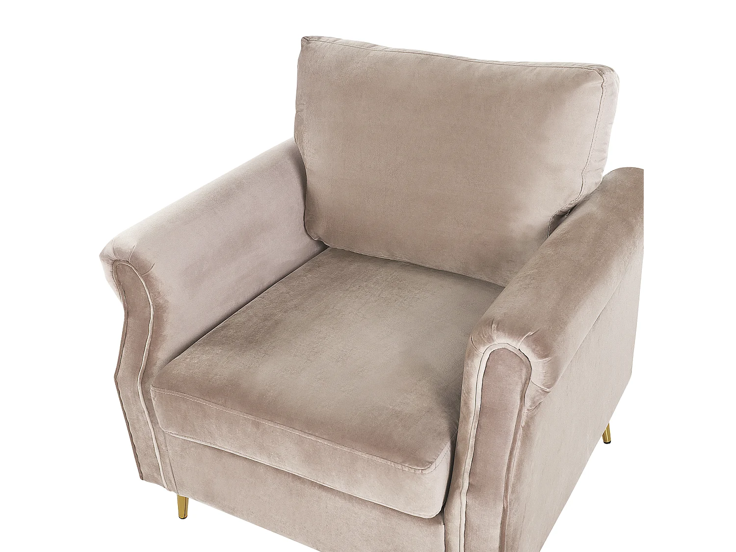 Fauteuil VIETAS Fluweel Taupe